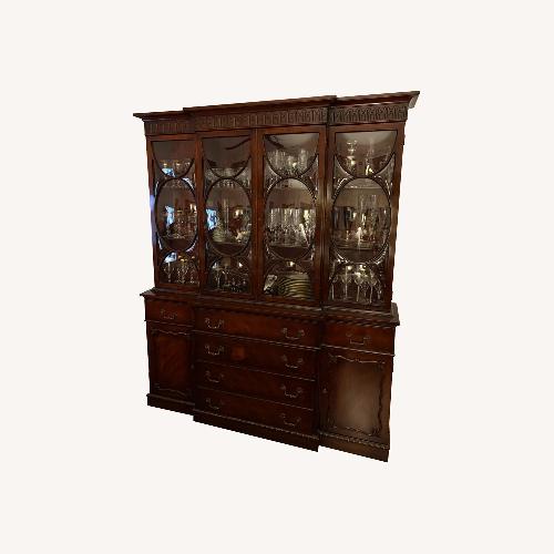 Used Vintage Bubble Glass Front China Cabinet for sale on AptDeco