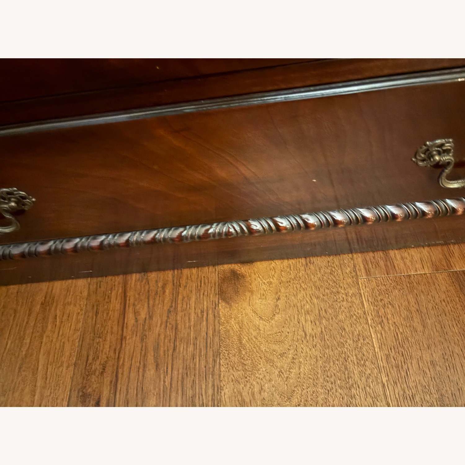 Vintage Bubble Glass Front China Cabinet - image-7