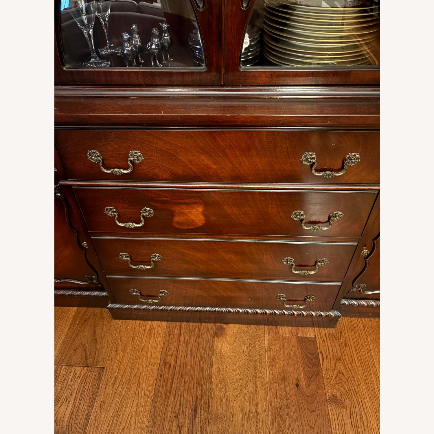 Vintage Bubble Glass Front China Cabinet - image-2