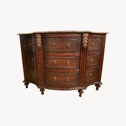 Used Dark Brown Wood Chest for sale on AptDeco