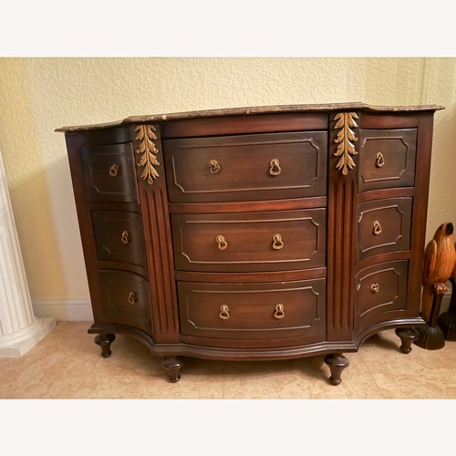 Used Dark Brown Wood Chest for sale on AptDeco