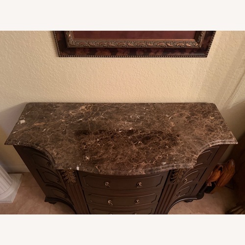 Used Dark Brown Wood Chest for sale on AptDeco