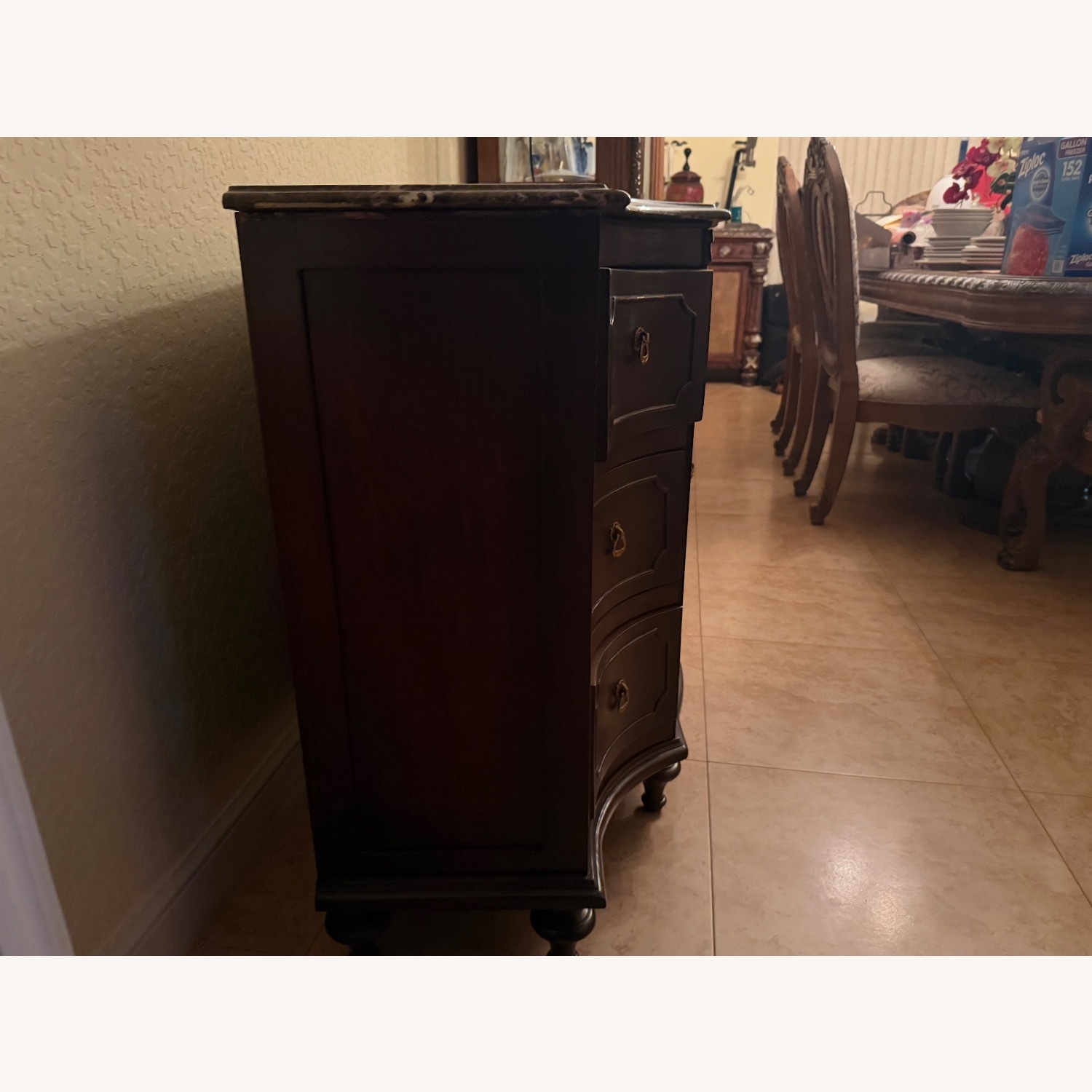 Dark Brown Wood Chest - image-4