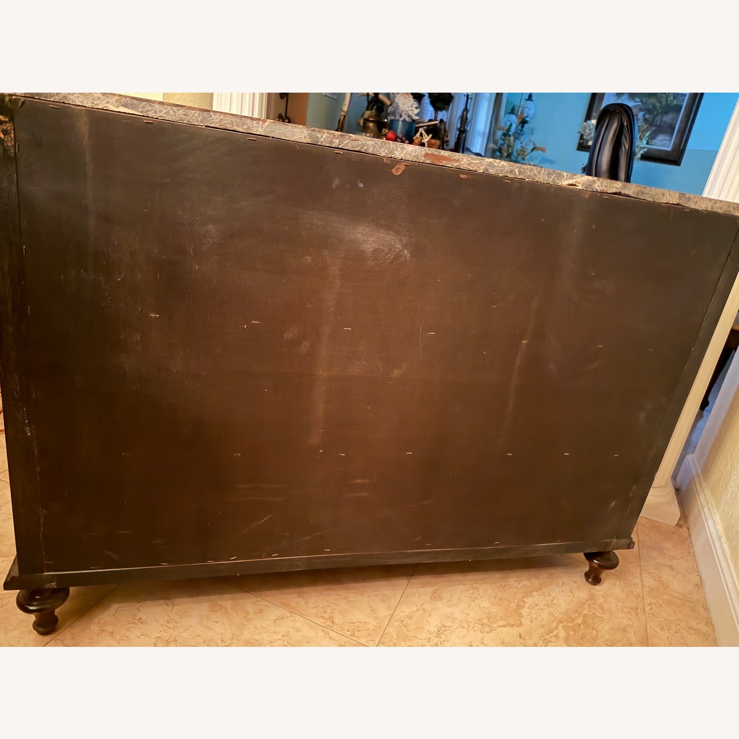 Dark Brown Wood Chest - image-5