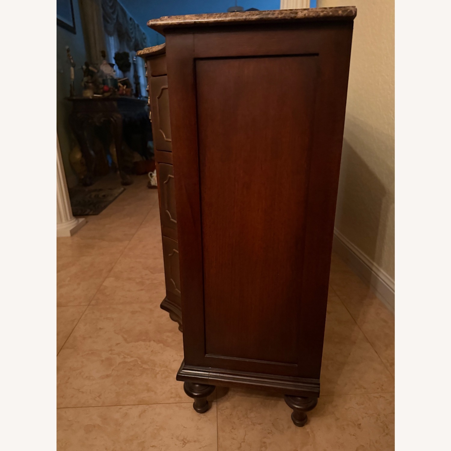 Dark Brown Wood Chest - image-2
