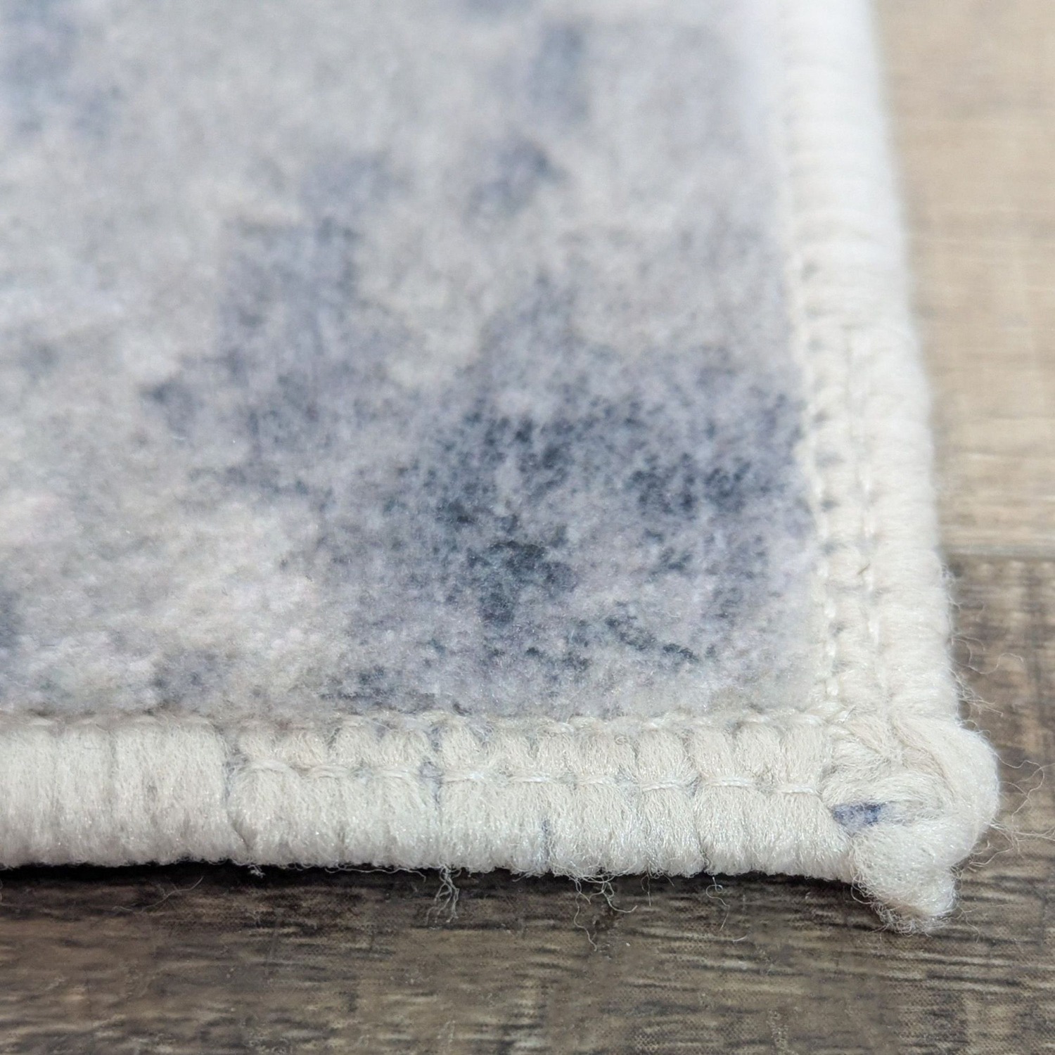 Modern Abstract Grey and Blue 4x6 Area Rug - image-4