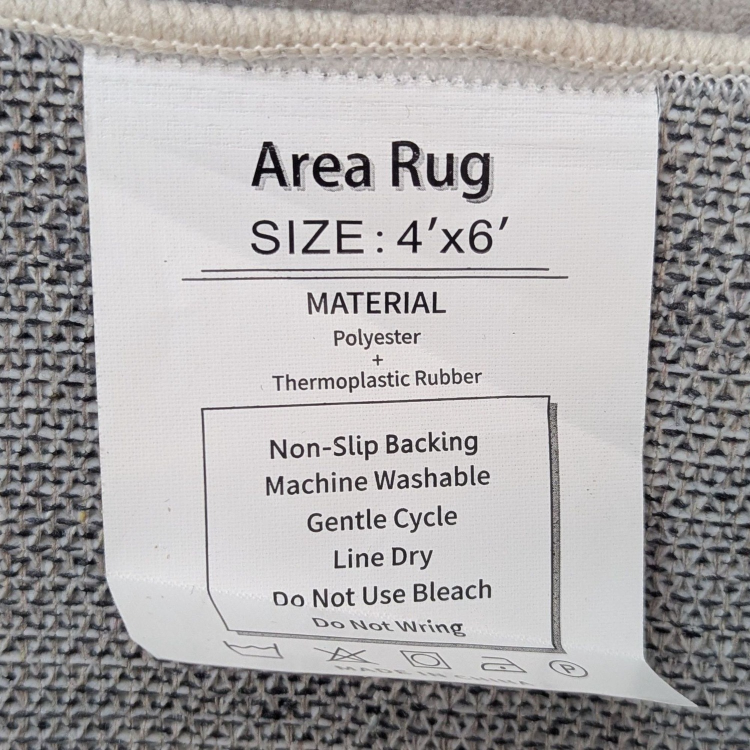 Modern Abstract Grey and Blue 4x6 Area Rug - image-1