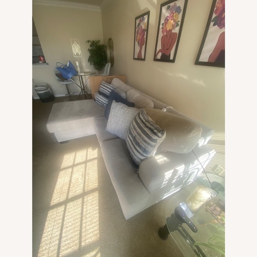 Used Neutral Beige L-Shaped Sectional Sofa with Chaise for sale on AptDeco