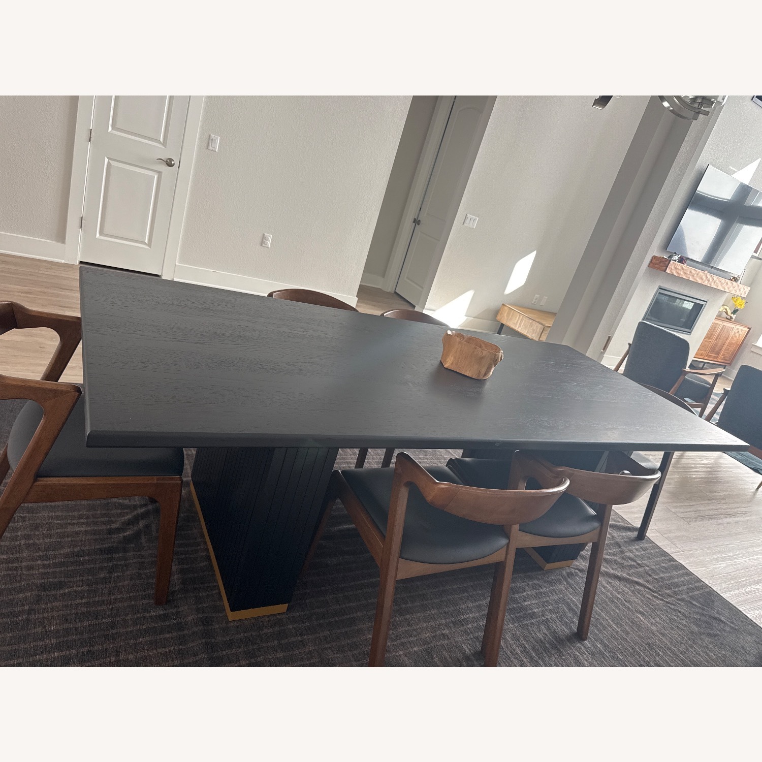 Black Wood Dining Table - image-3