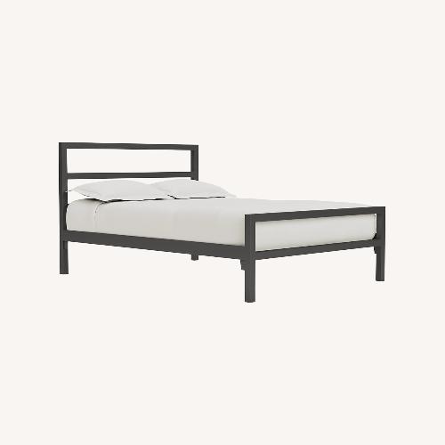 Used Room & Board Parsons Queen Bed in Natural Steel for sale on AptDeco