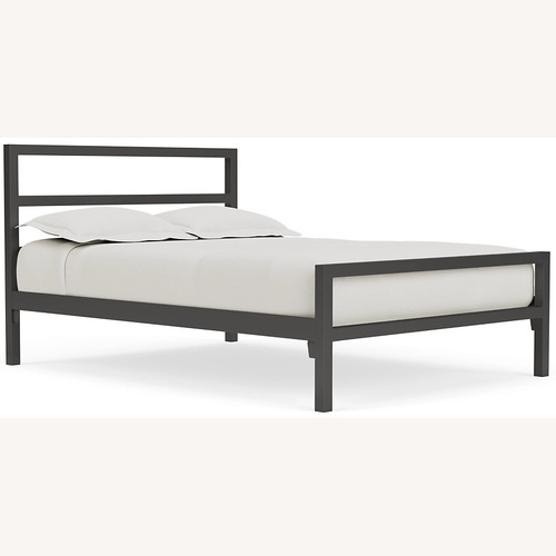 Used Room & Board Parsons Queen Bed in Natural Steel for sale on AptDeco