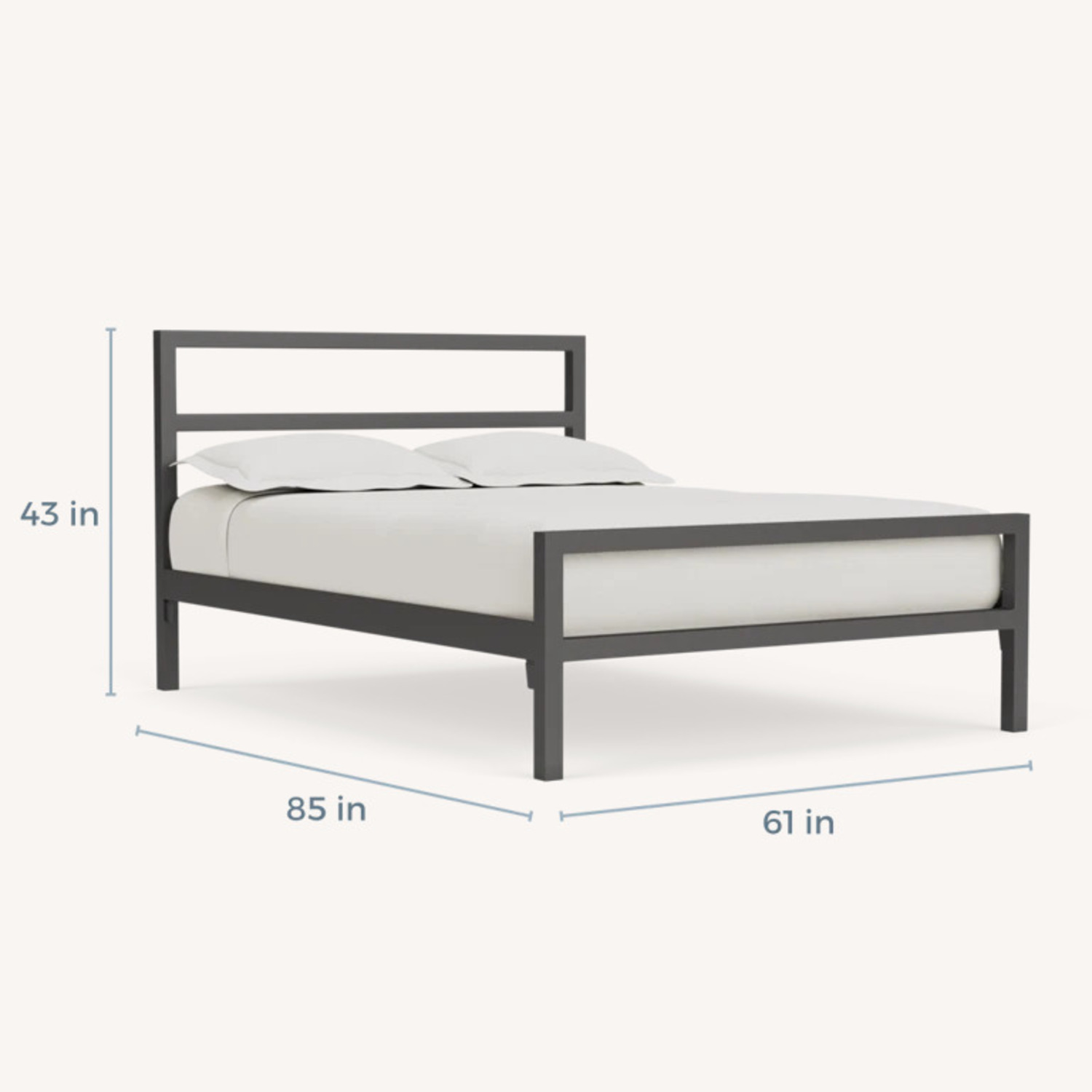 Room & Board Parsons Queen Bed in Natural Steel - image-2