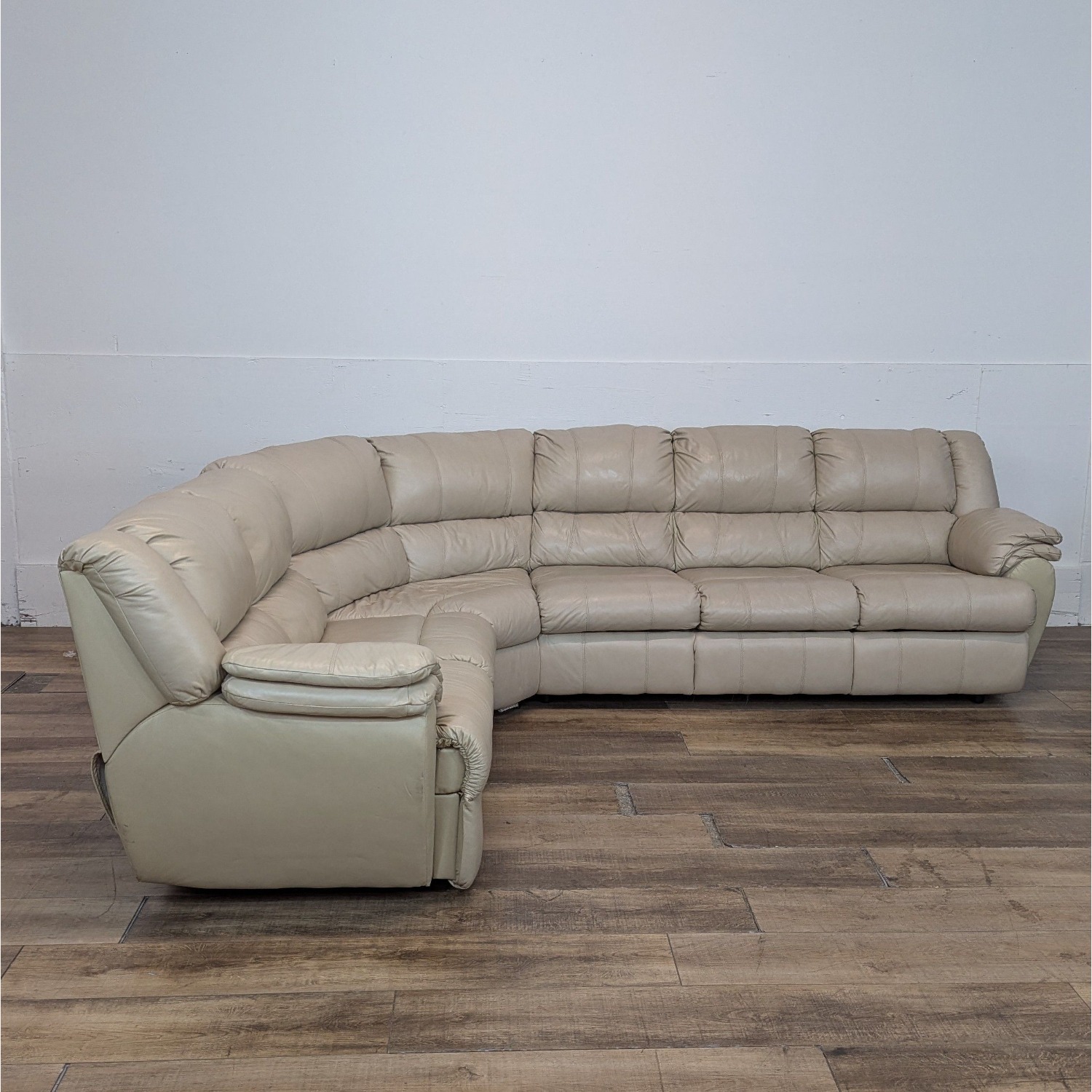 Ashley Leather Sectional with Recliner and Sleeper - image-10