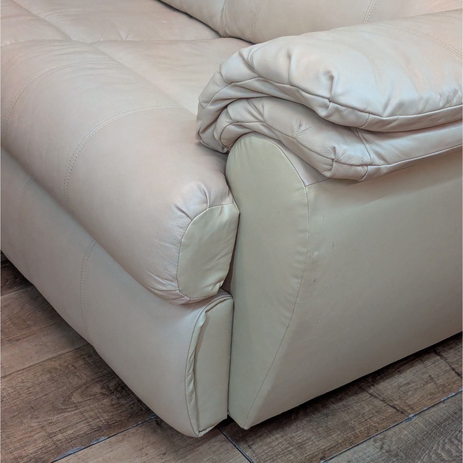 Ashley Leather Sectional with Recliner and Sleeper - image-14