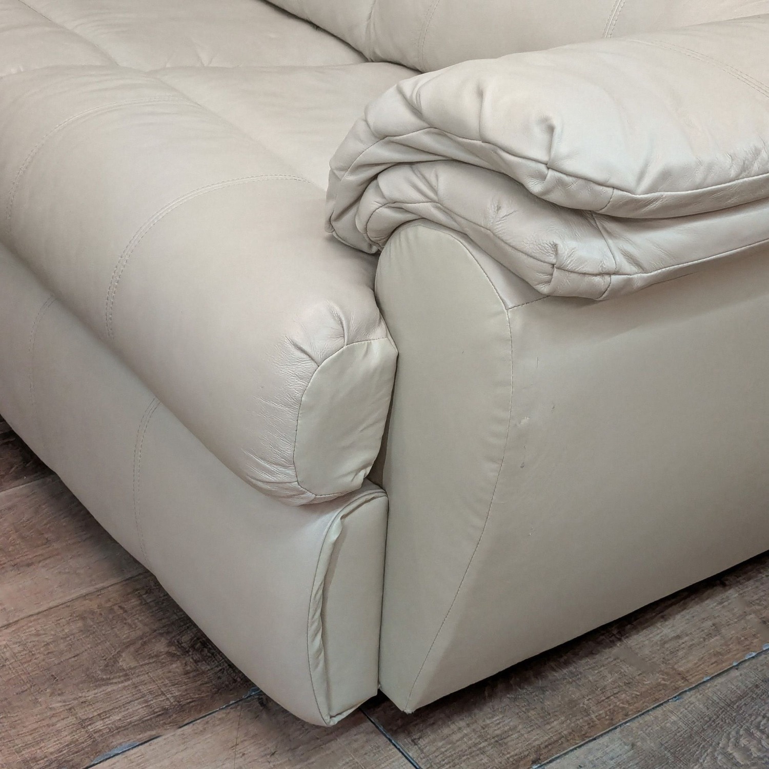 Ashley Leather Sectional with Recliner and Sleeper - image-7