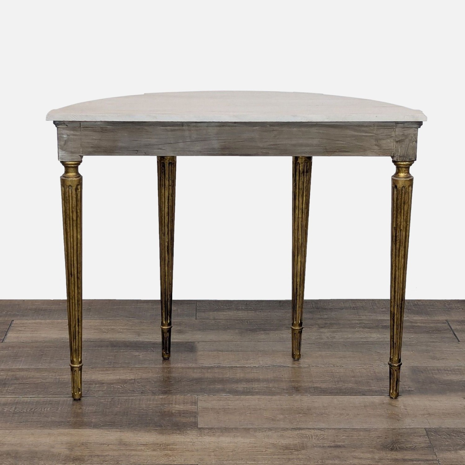 Demilune Console Table with Marble Top	 - image-5