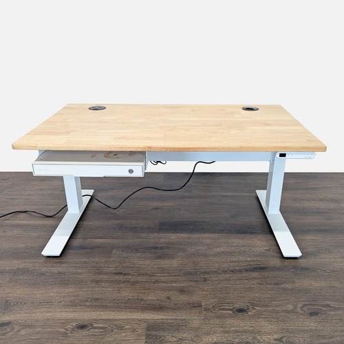 Used Uplift Adjustable Standing Desk with Locking Drawer for sale on AptDeco