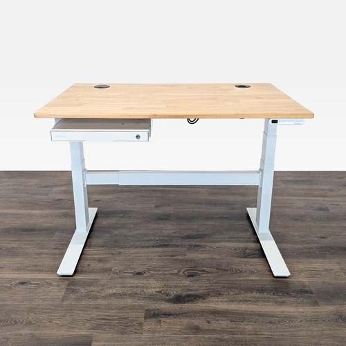 Used Uplift Adjustable Standing Desk with Locking Drawer for sale on AptDeco