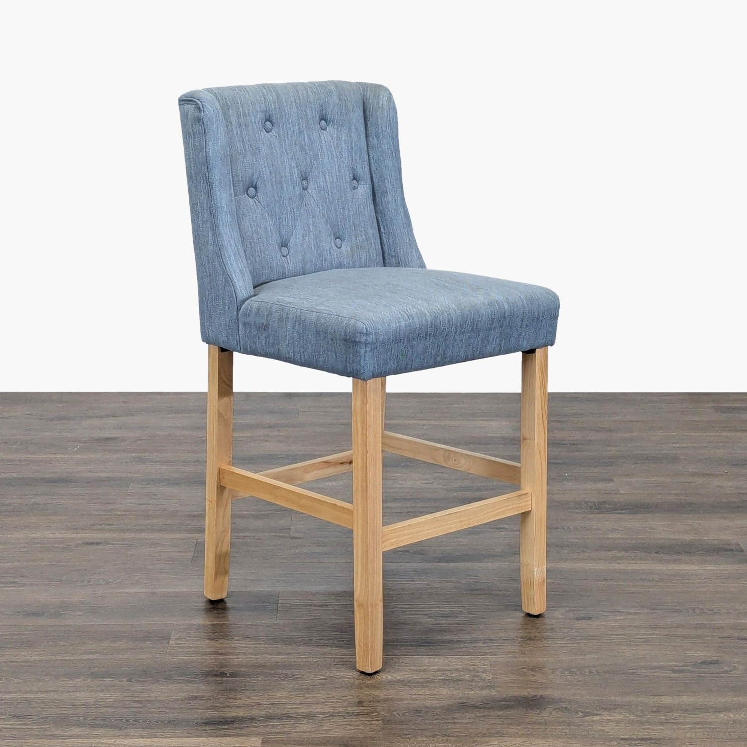 Noble House Home Wingback Button Tufted Bar Stool - image-1