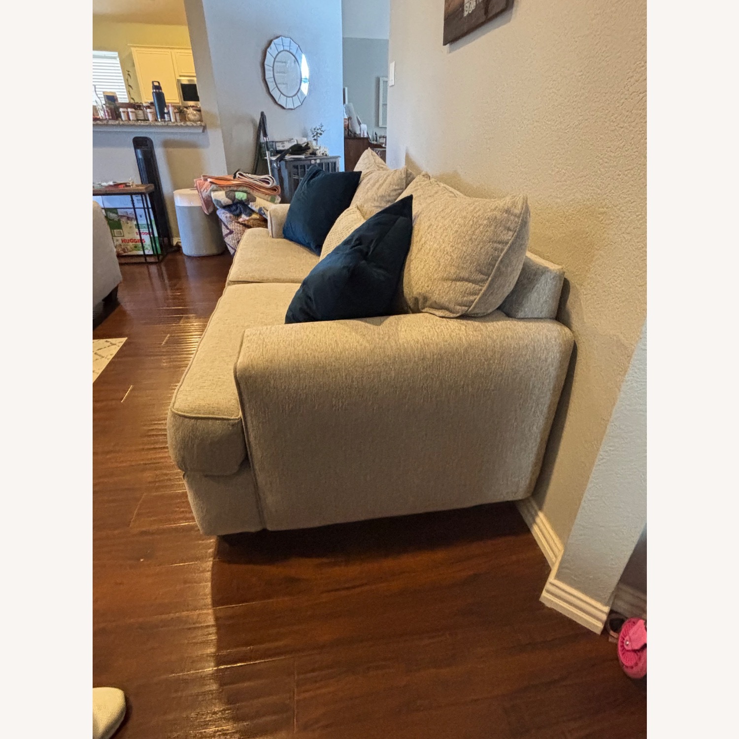 Rooms To Go  East Bank Light Gray Loveseat - image-2