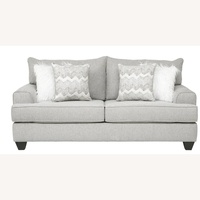 Rooms To Go  East Bank Light Gray Loveseat