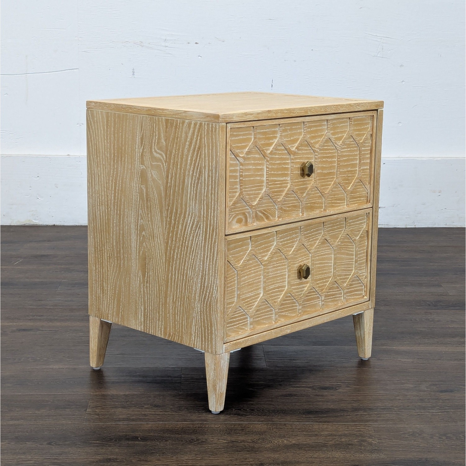 Textured Trellis Nightstand in Natural	 - image-8