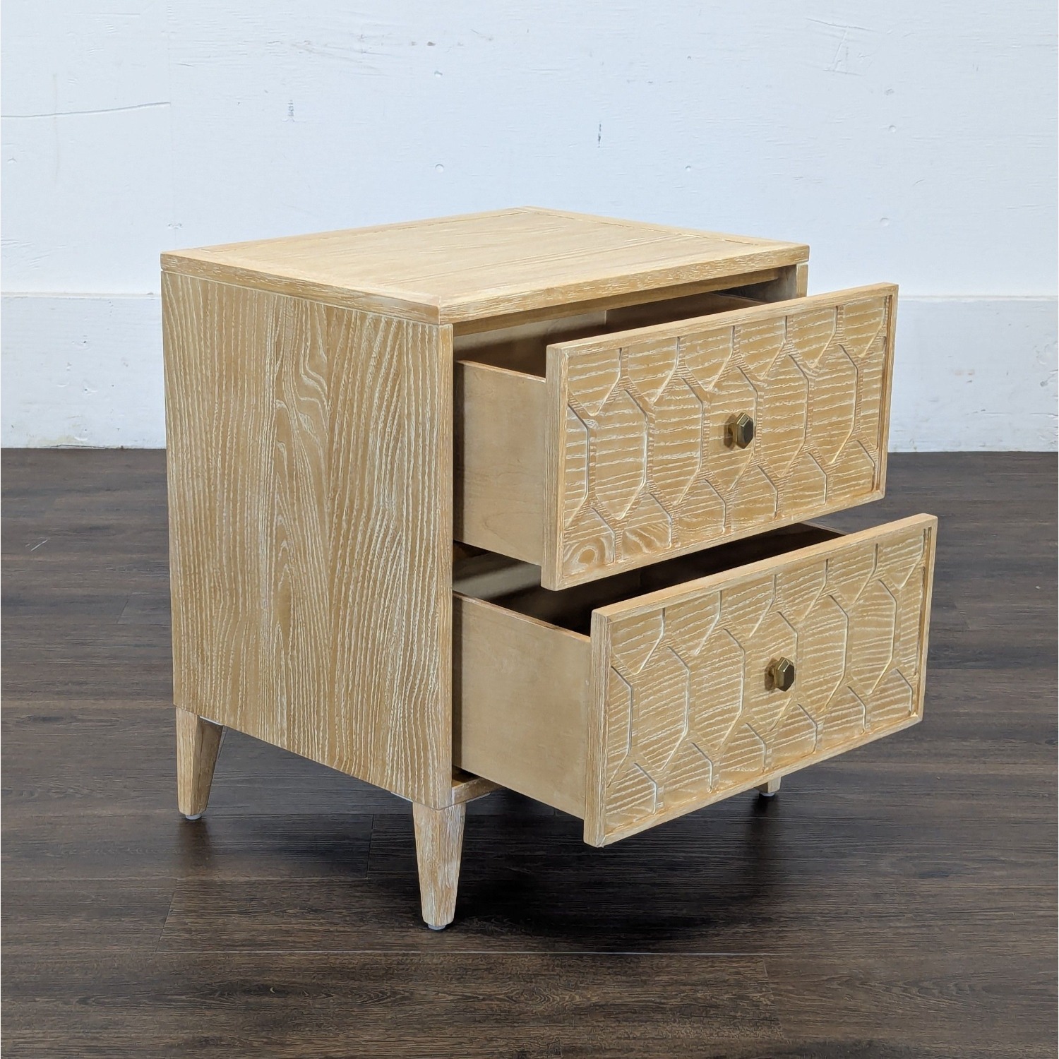 Textured Trellis Nightstand in Natural	 - image-6