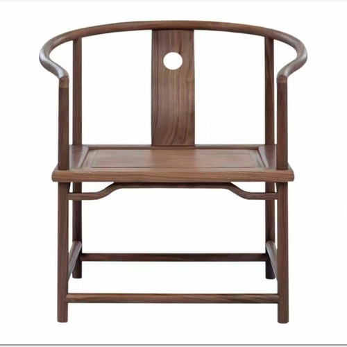 Used Antique Style Round Back Wood Armchair for sale on AptDeco