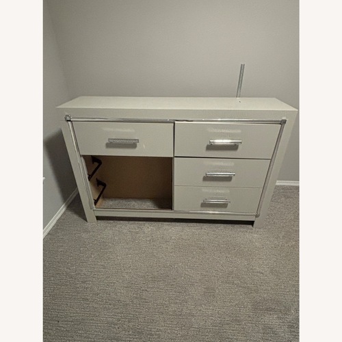 Used Light Gray Wood Dresser for sale on AptDeco