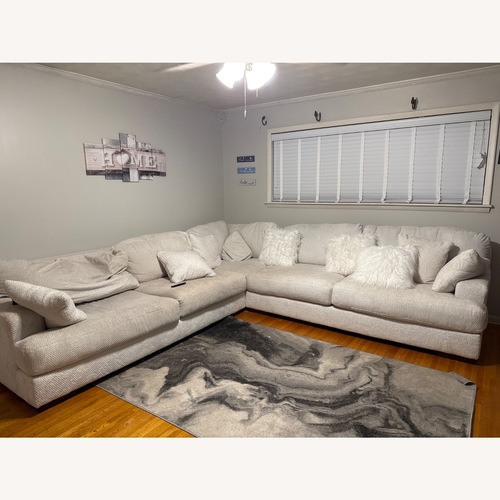 Used White 2 Piece Sectional for sale on AptDeco