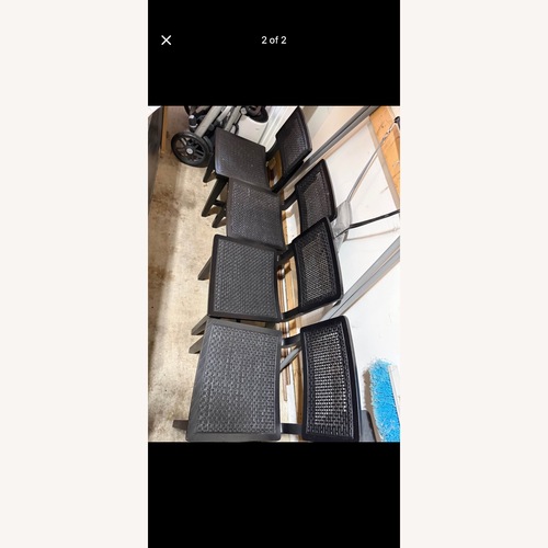 Used Target Tormod Black Rattan Dining Chairs, Set of 4  for sale on AptDeco