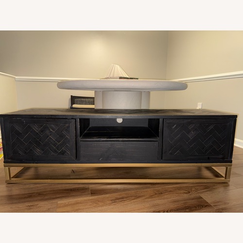 Used Article Black Wood Media Storage for sale on AptDeco