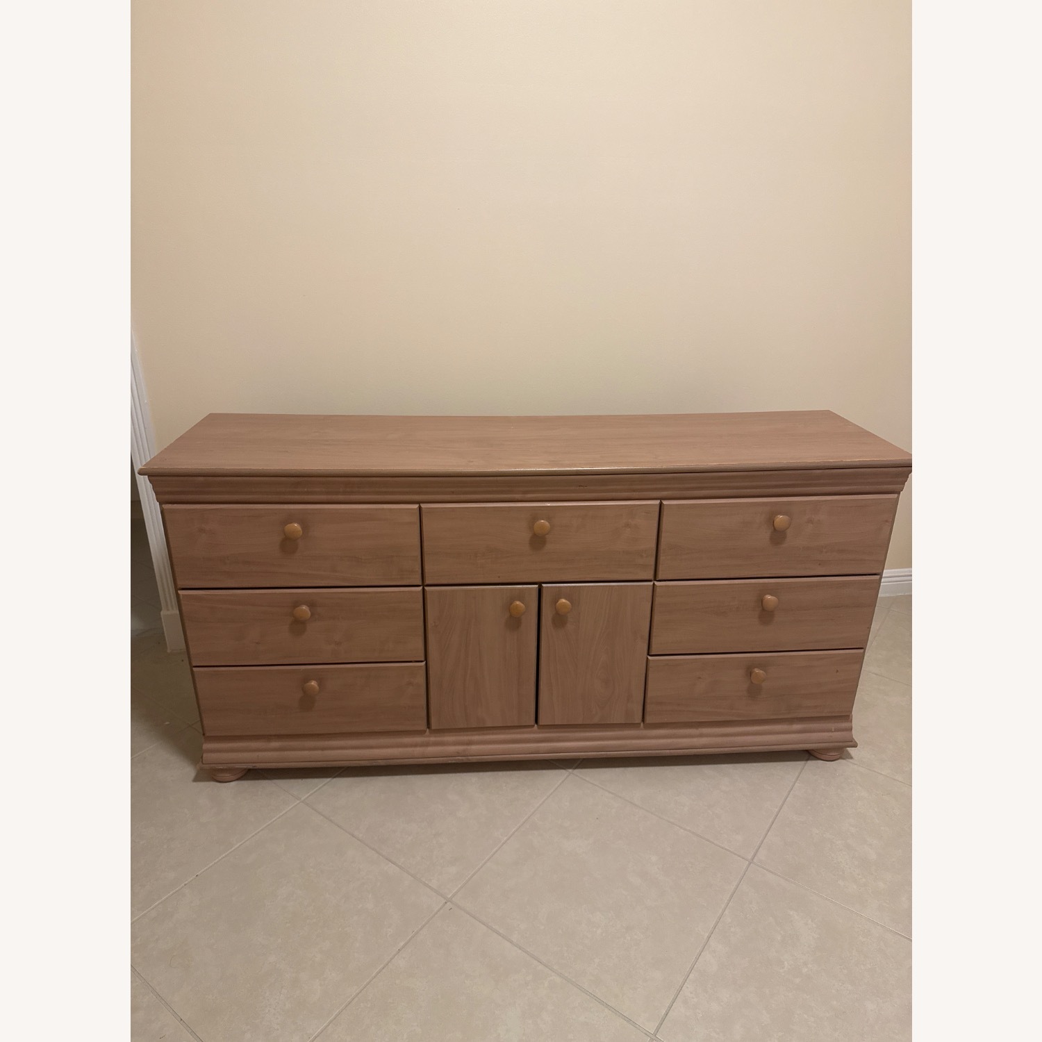 Antique Natural Wood Dresser - image-2