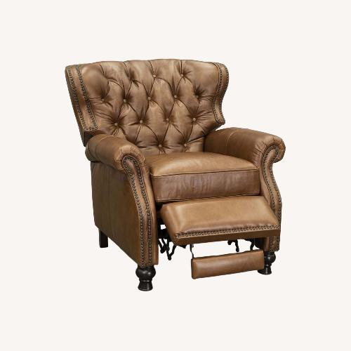Used Cambridge Light Brown Leather Recliner for sale on AptDeco