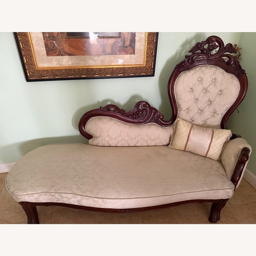 Used White Fabric Chaise Lounge for sale on AptDeco