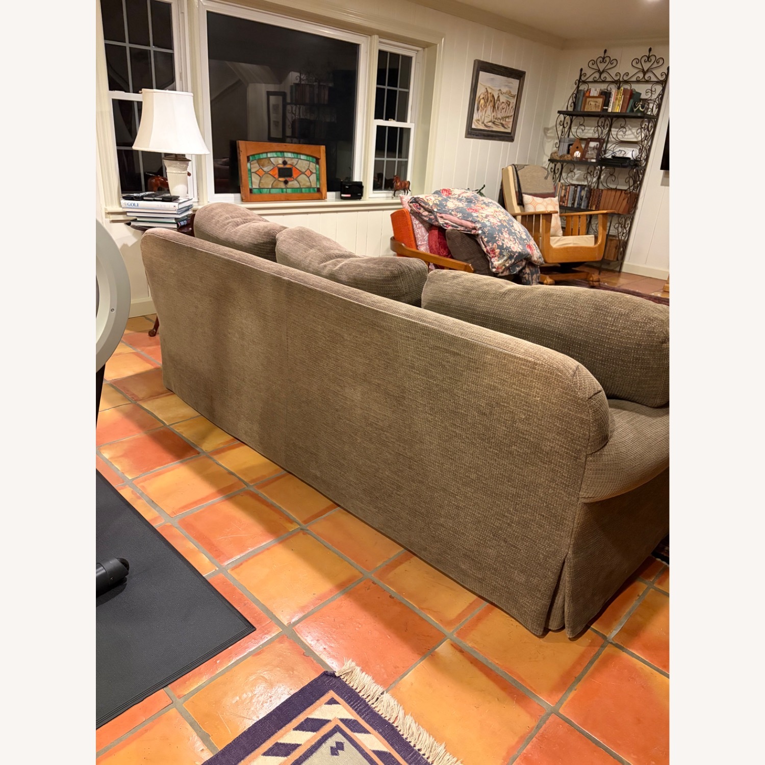  Furniture Dark Gray Fabric 3+ Seater Sofa - image-4