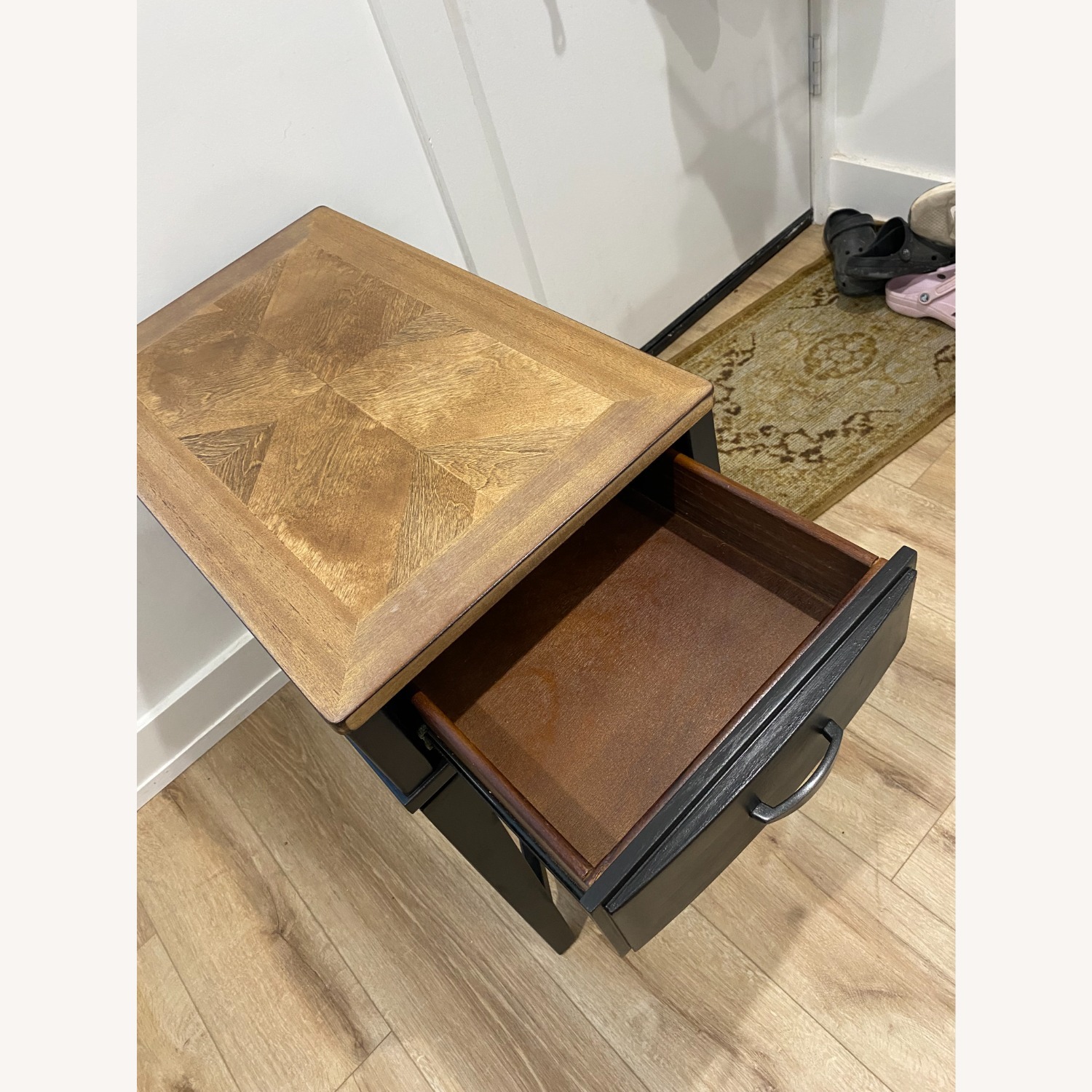Black Wood Nightstand - image-3