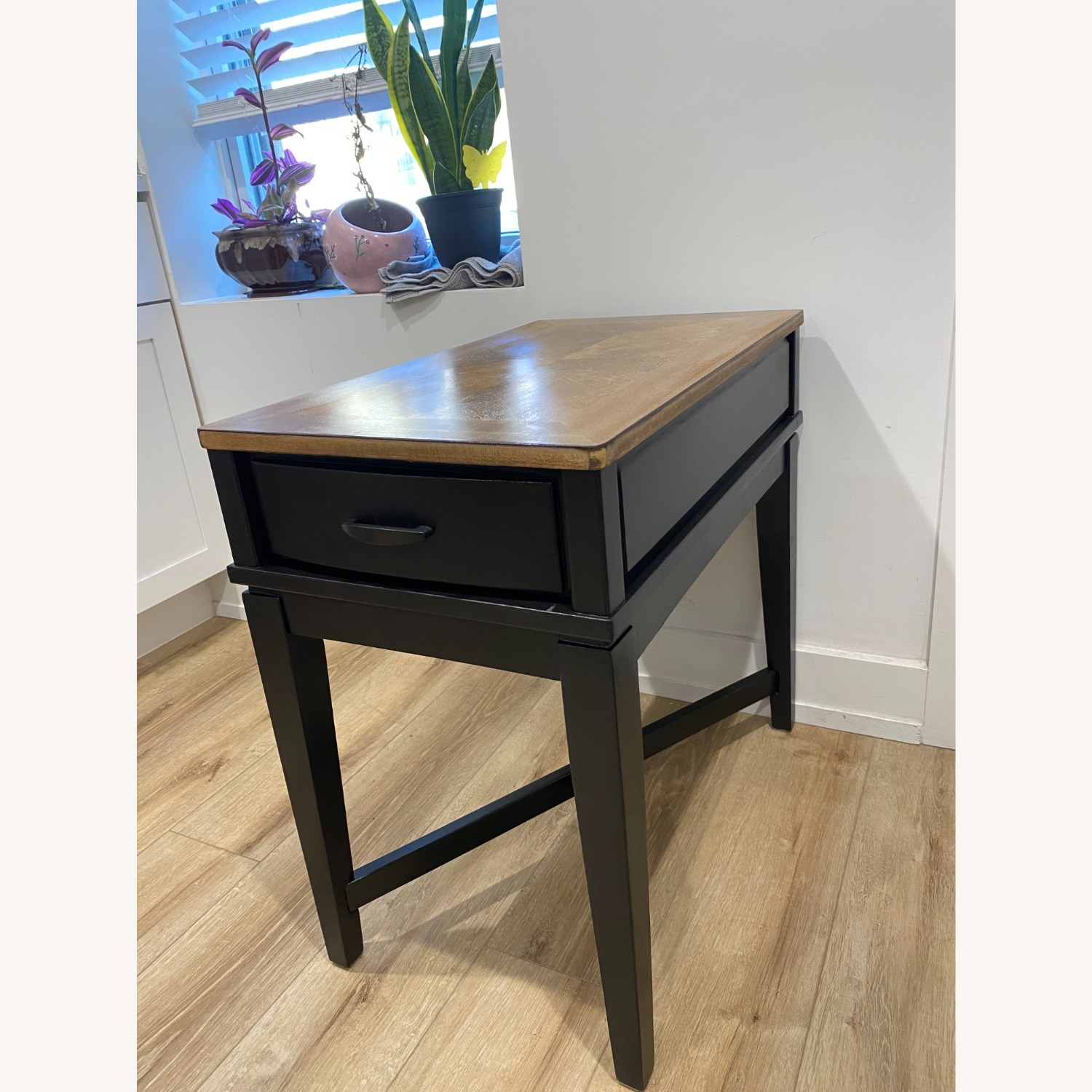 Black Wood Nightstand - image-2