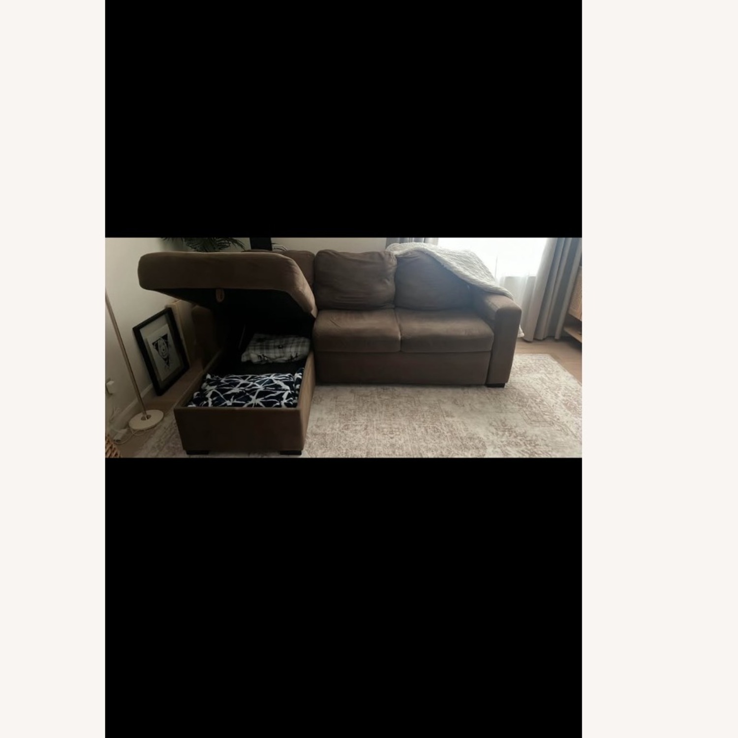 Brown Couch With Storage  - image-2