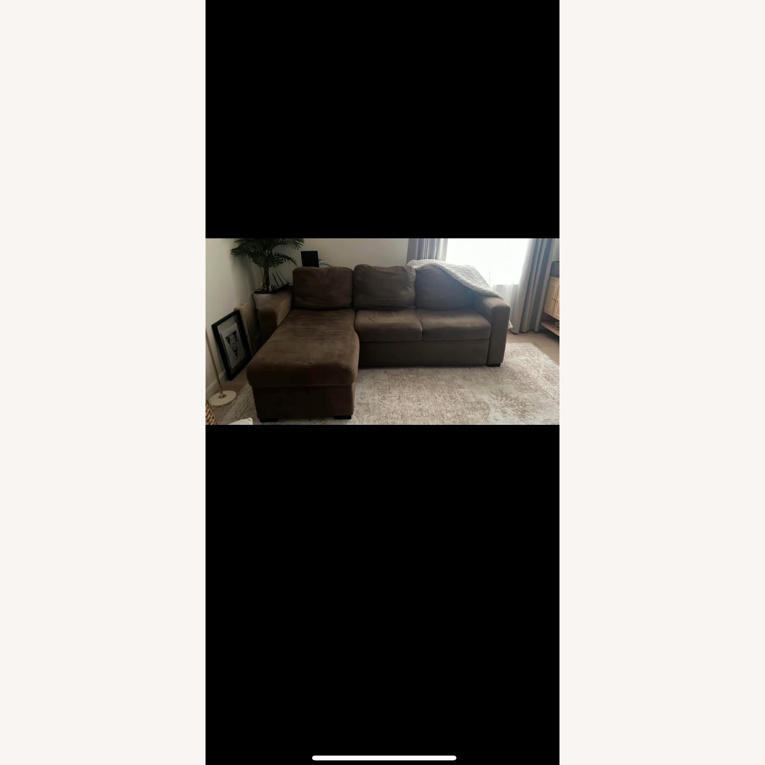 Brown Couch With Storage  - image-1