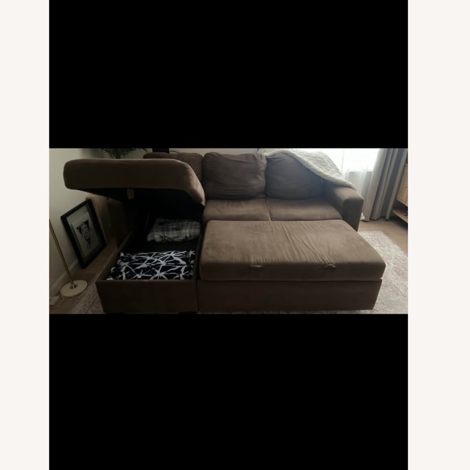 Brown Couch With Storage  - image-3