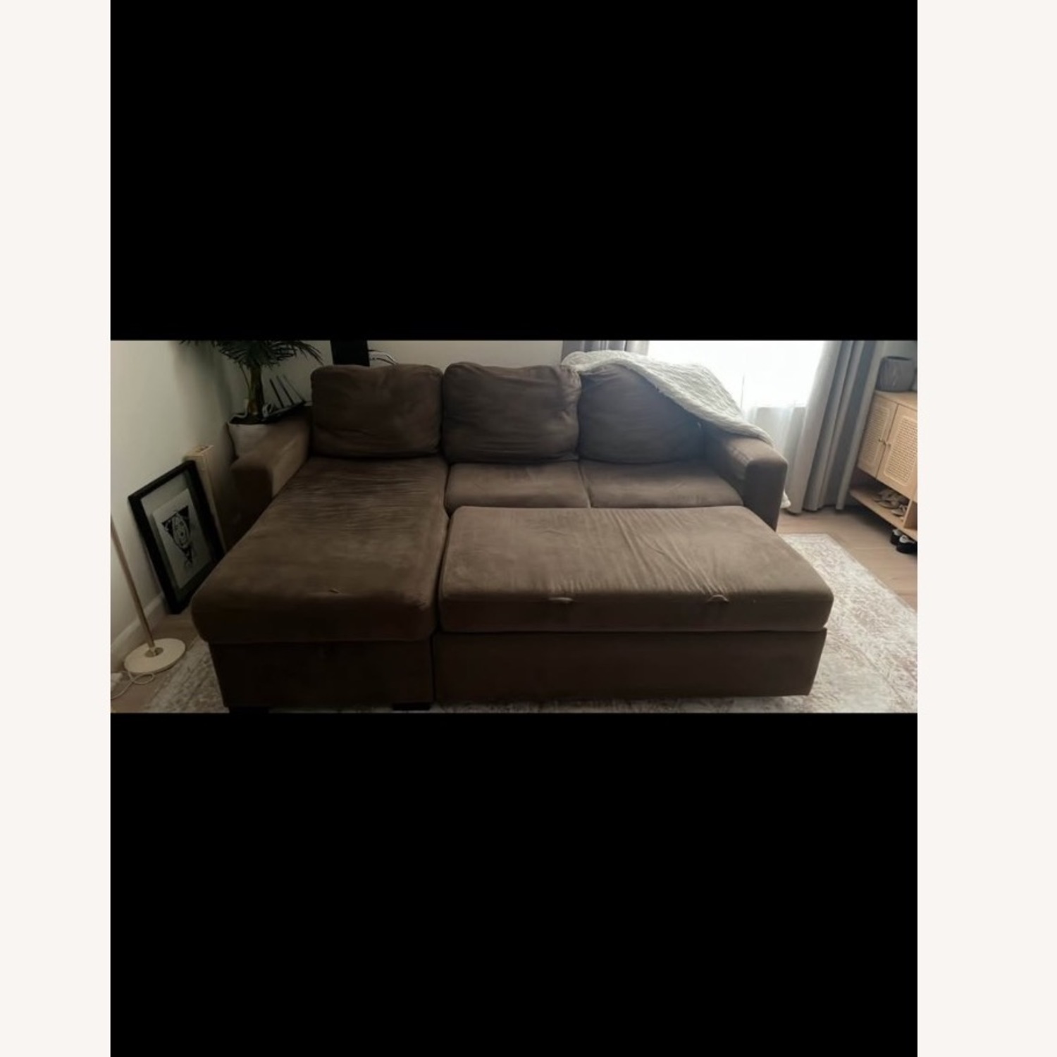 Brown Couch With Storage  - image-4