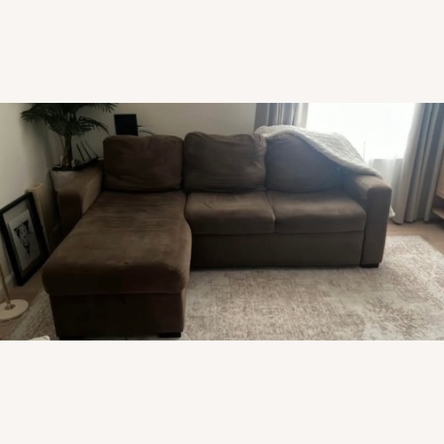 Used Brown Couch With Storage for sale on AptDeco