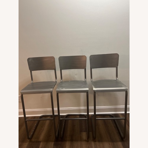 Used Restoration Hardware Light Gray Metal Stools for sale on AptDeco