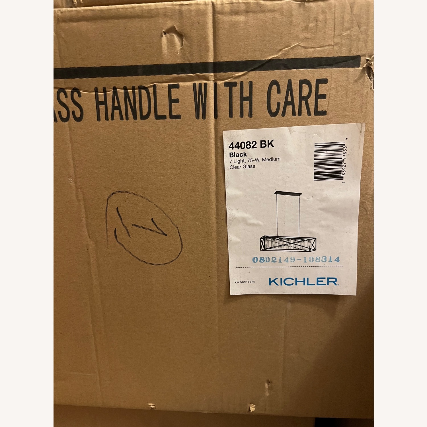 Kichler Moorgate 48" Black Rectangular Kitchen Island Light Pendant - image-1