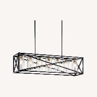 Kichler Moorgate 48" Black Rectangular Kitchen Island Light Pendant