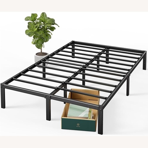 Used Black Metal Queen Bed for sale on AptDeco