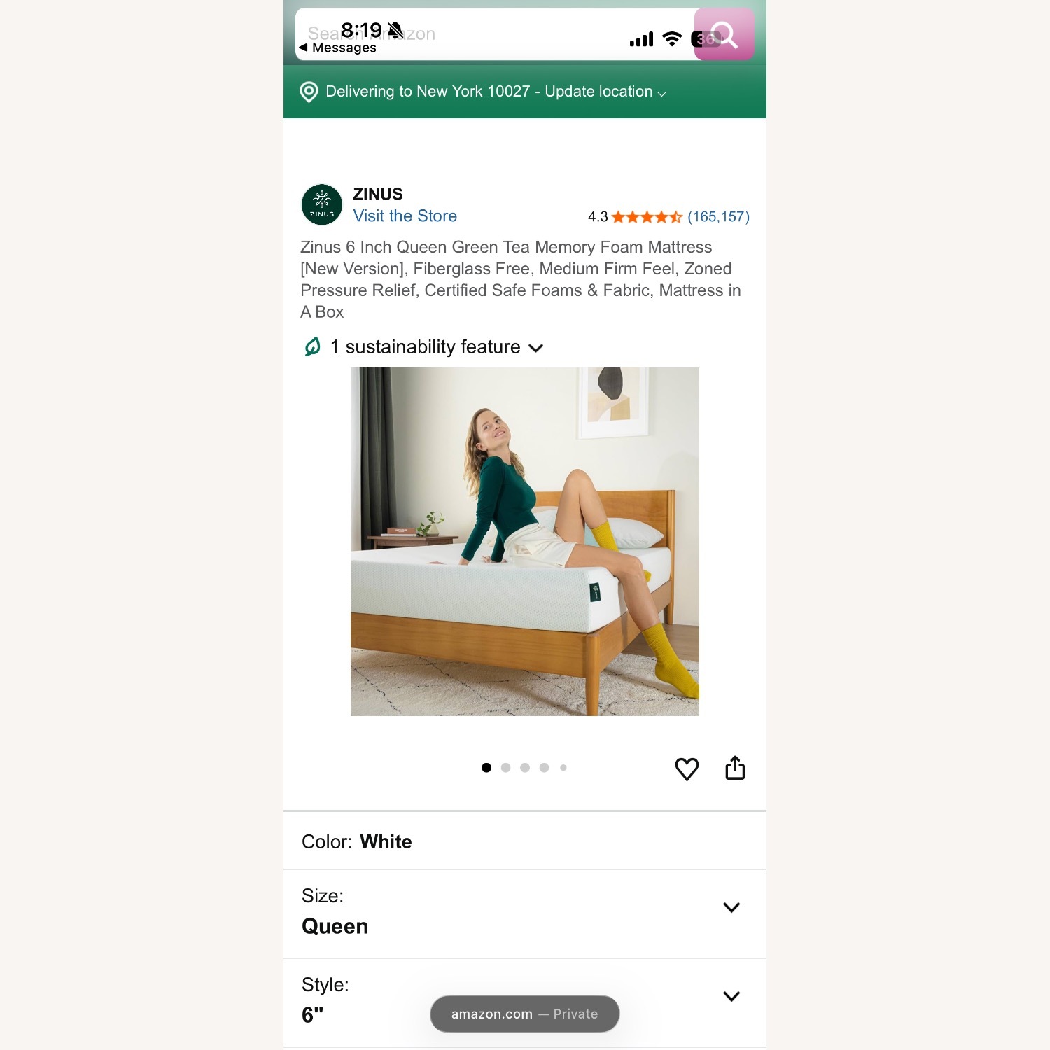 Black Metal Queen Bed - image-3