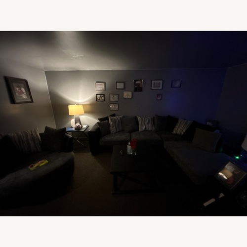 Used Vintage/Antique 3 Light Gray 3+ Piece Sectional for sale on AptDeco