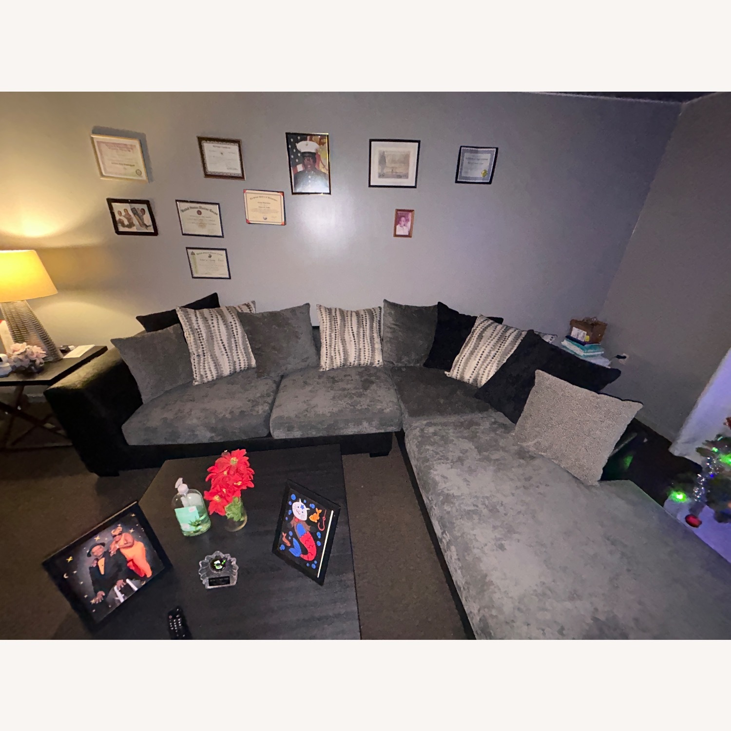 Vintage/Antique 3 Light Gray 3+ Piece Sectional - image-4